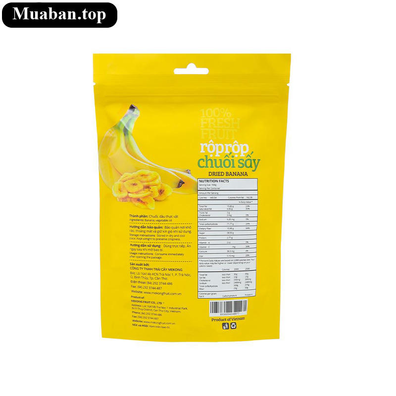 Chuối sấy Rộp Rộp gói 100g 2
