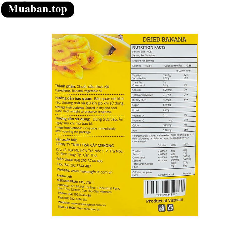 Chuối sấy Rộp Rộp gói 100g 3