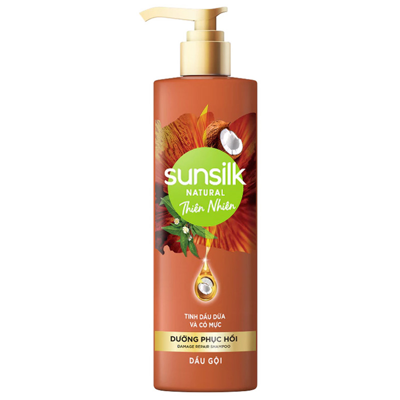 Dầu gội Sunsilk Natural dưỡng phục hồi 380ml Dầu gội Sunsilk Natural dưỡng phục hồi 380ml