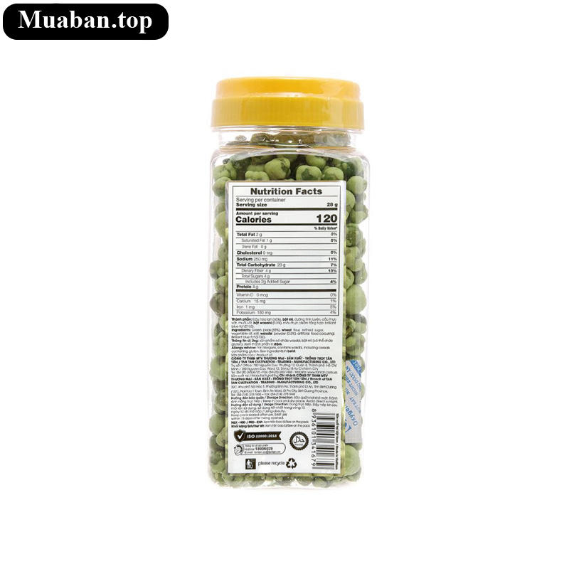 Đậu hà lan wasabi Tân Tân hũ 190g 2