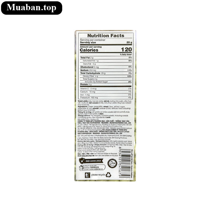 Đậu hà lan wasabi Tân Tân hũ 190g 4