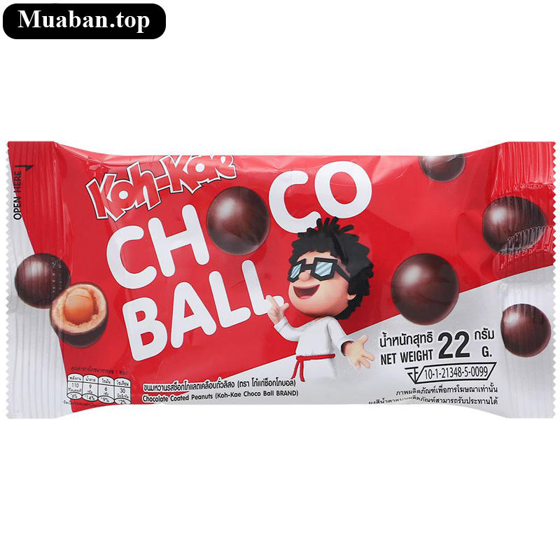 Đậu phộng phủ socola Koh-Kae gói 22g Đậu phộng phủ socola Koh-Kae gói 22g