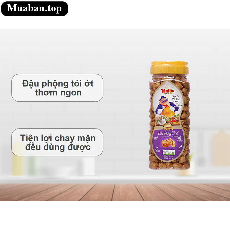 Đậu phộng tỏi ớt Tân Tân hũ 260g 6