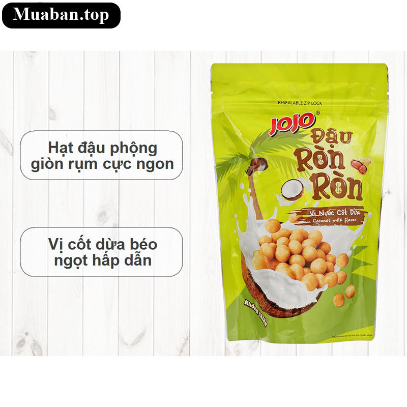 Đậu phộng vị nước cốt dừa Jojo gói 80g 5