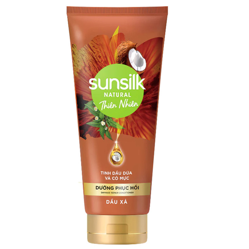 Dầu xả Sunsilk Natural phục hồi tóc hư tổn 330ml Dầu xả Sunsilk Natural phục hồi tóc hư tổn 330ml