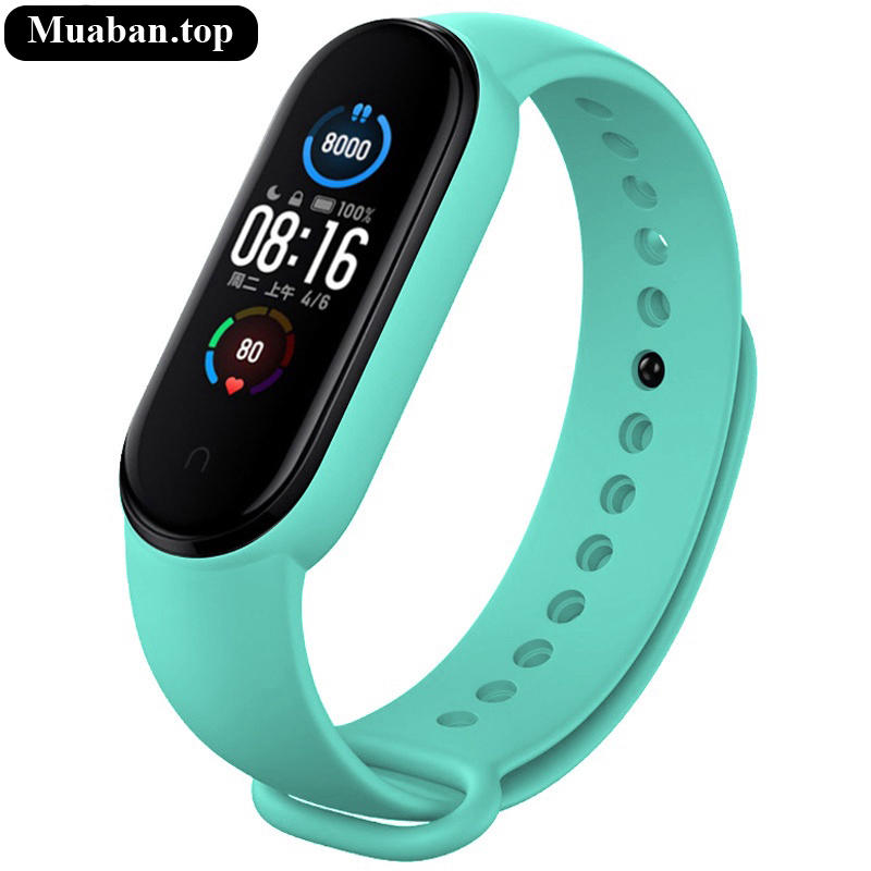 Dây đeo thay thế bằng Silicon nhiều màu cho Xiaomi Mi Band 5