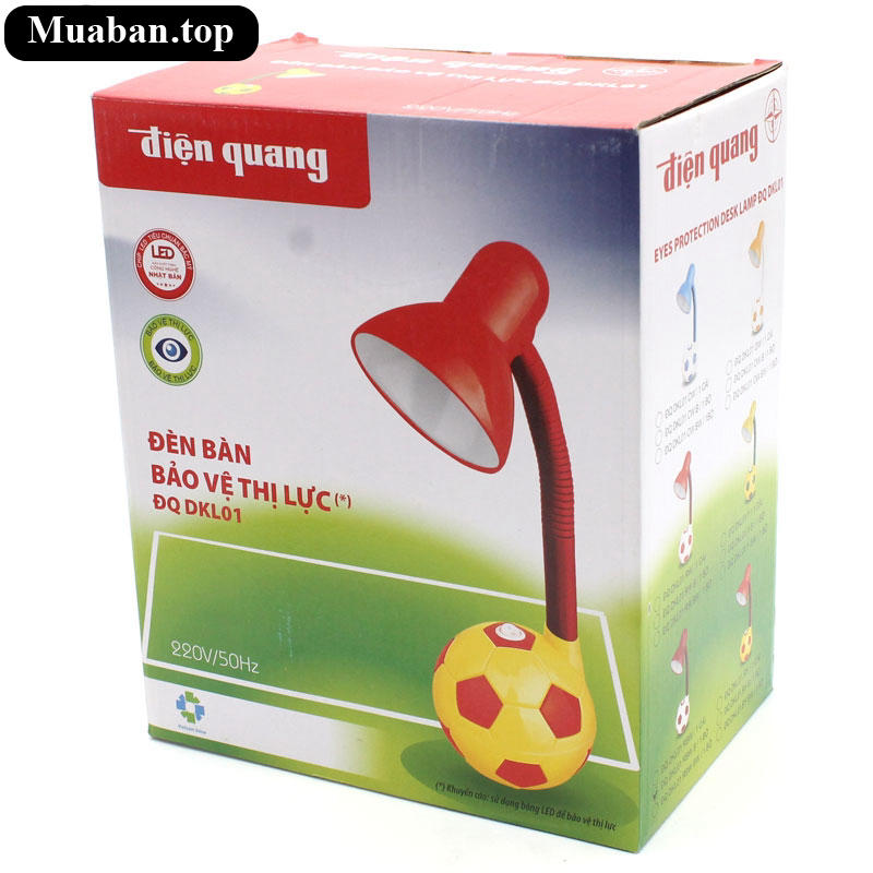 Đèn bàn học dáng đứng hình trái banh màu đỏ trắng 9