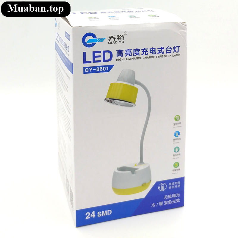 Đèn bàn học QY8601 dáng đứng màu vàng 4