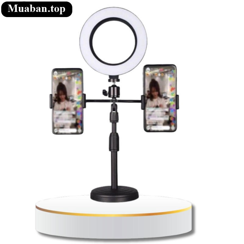 Đèn livestream bán hàng 3 màu có kẹp điện thoại TTL 21 và remote