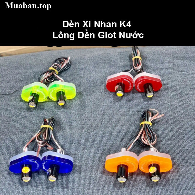 Đèn xi nhan K4 lông đền giọt nước cho xe máy