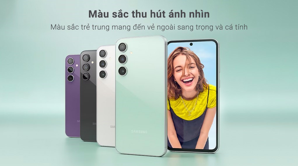 Điện thoại Samsung Galaxy S23 FE 5G 8GB 128GB Tím và Xám 23