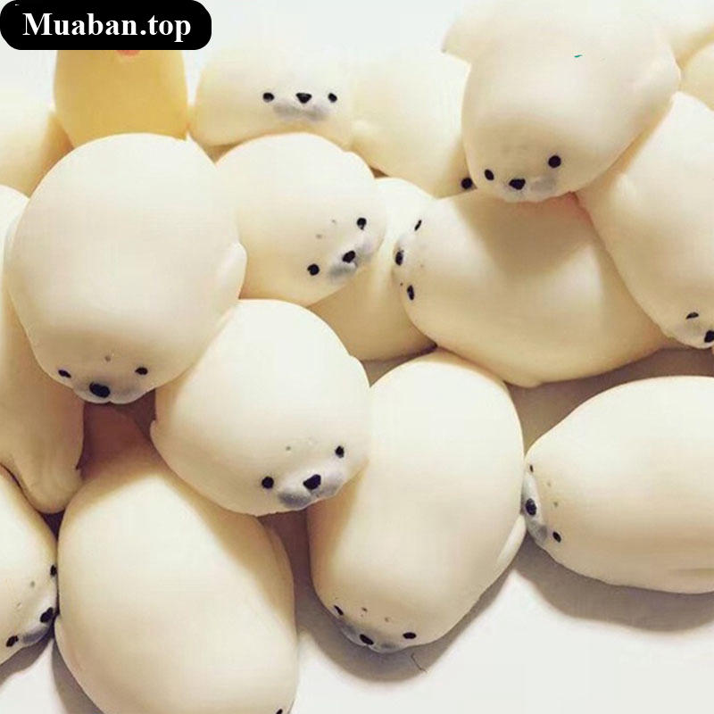 Đồ Chơi Bóp Tay Đàn Hồi Hình Hải Cẩu Trắng