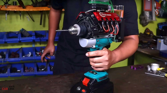 Động cơ V8 đã hiếm, máy khoan cầm tay V8 mới lạ và còn hiếm hơn 7