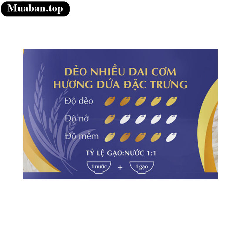 Gạo đặc sản Trạng Nguyên Vinh Hiển ST25 túi 5kg 4