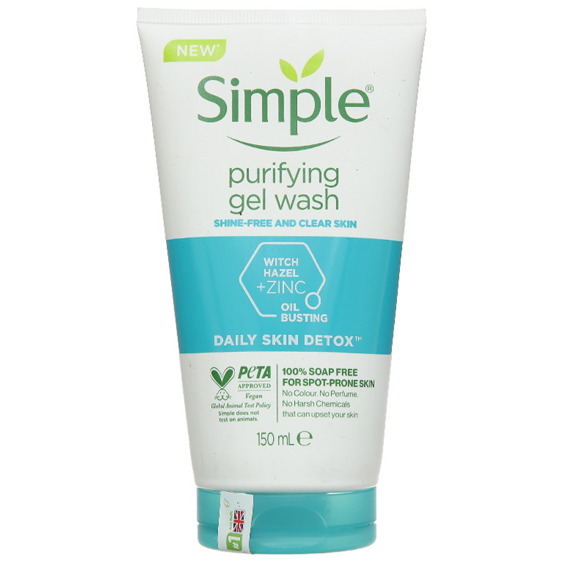 Gel rửa mặt Simple thanh khiết giảm bóng nhờn 150ml