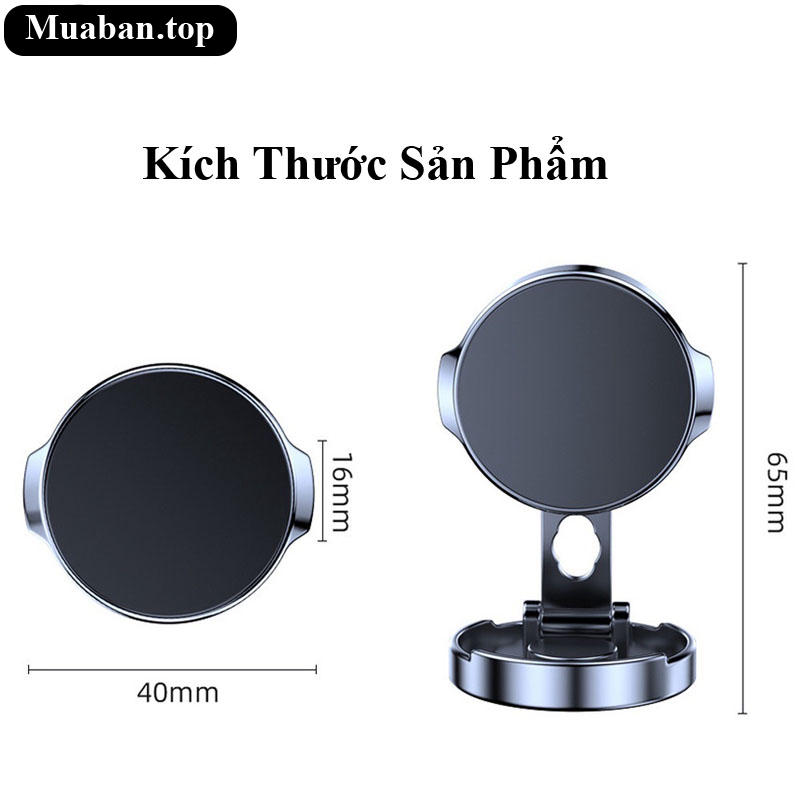 Giá đỡ điện thoại xoay 360 độ có từ tính bằng loại dùng cho oto 7