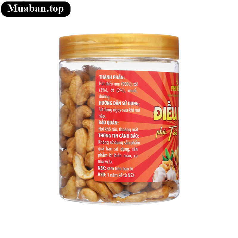 Hạt điều non vị tỏi ớt Phi Yến hũ 180g 5