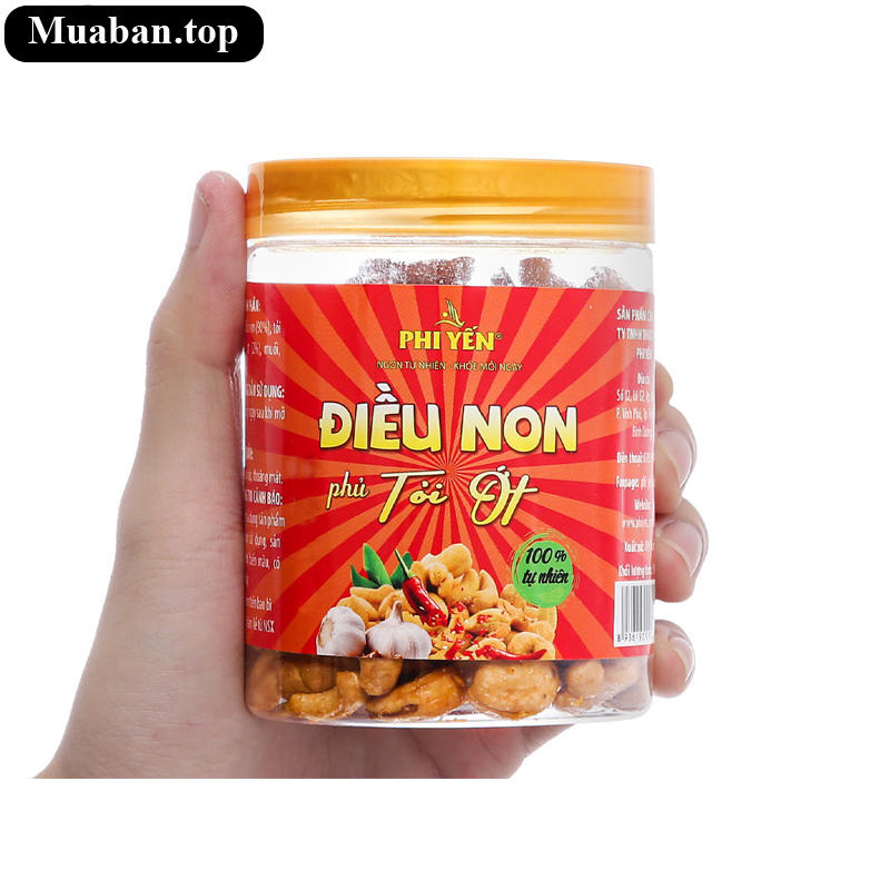 Hạt điều non vị tỏi ớt Phi Yến hũ 180g 8