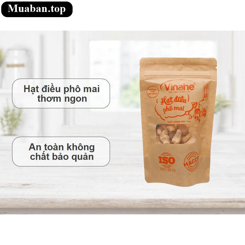 Hạt điều phô mai Vinahe gói 70g 6