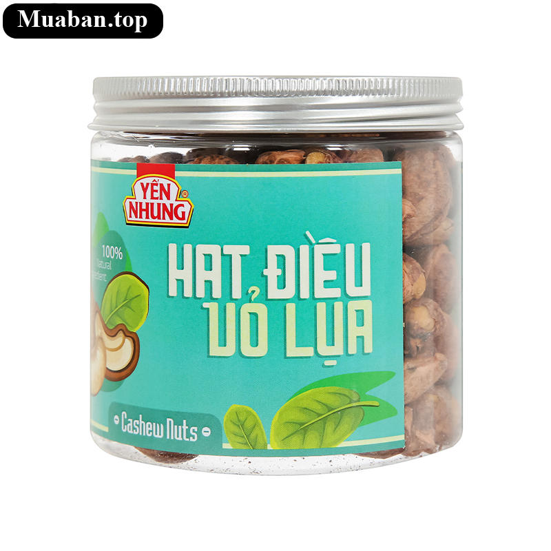 Hạt điều vỏ lụa Yến Nhung hộp 180g Hạt điều vỏ lụa Yến Nhung hộp 180g