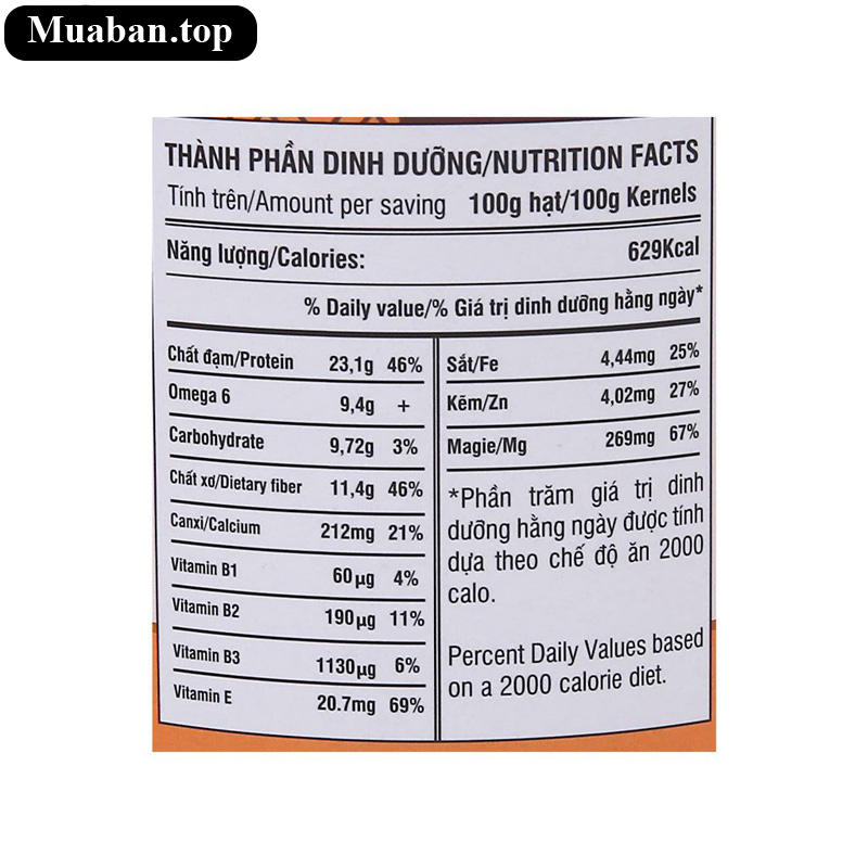 Hạt hạnh nhân Mỹ Your Superfood hũ 450g 6