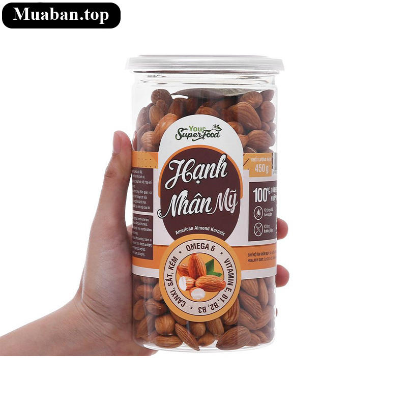 Hạt hạnh nhân Mỹ Your Superfood hũ 450g 7
