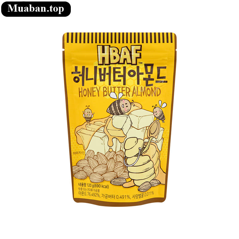 Hạt hạnh nhân tẩm bơ mật ong Tom’s Farm gói 120g Hạt hạnh nhân tẩm bơ mật ong Tom’s Farm gói 120g