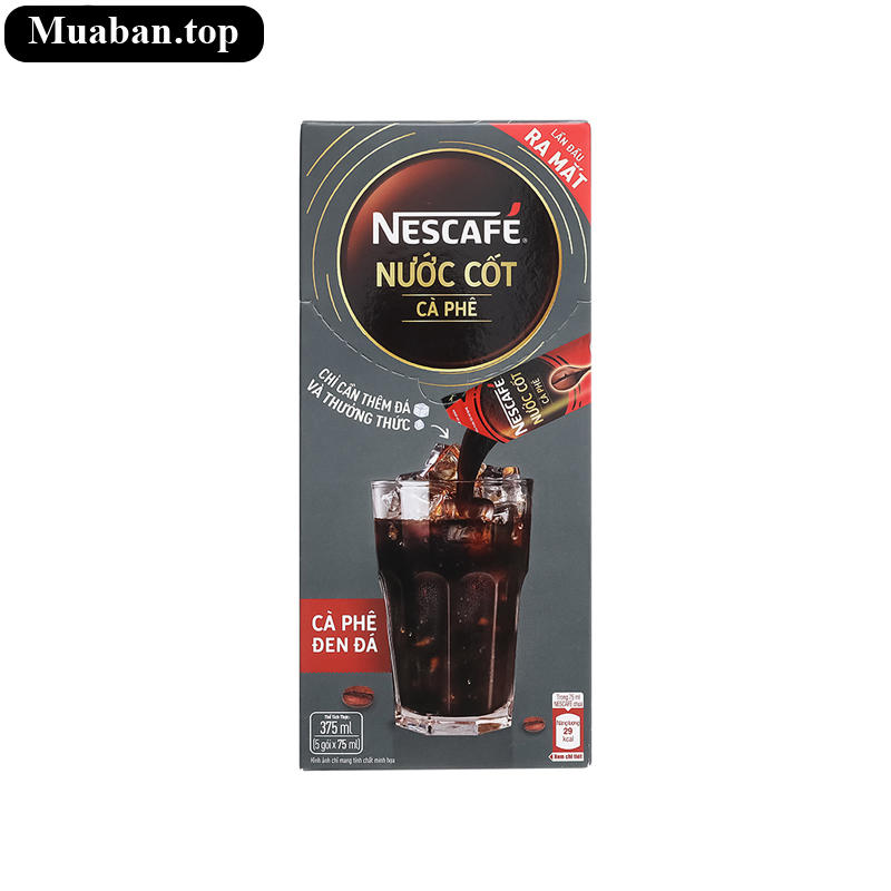 Hộp 5 gói nước cốt cà phê đen NesCafé 75ml 2