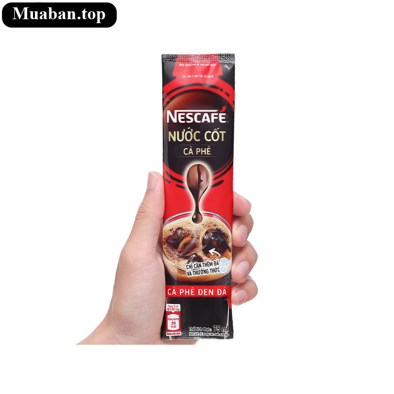 Hộp 5 gói nước cốt cà phê đen NesCafé 75ml 8