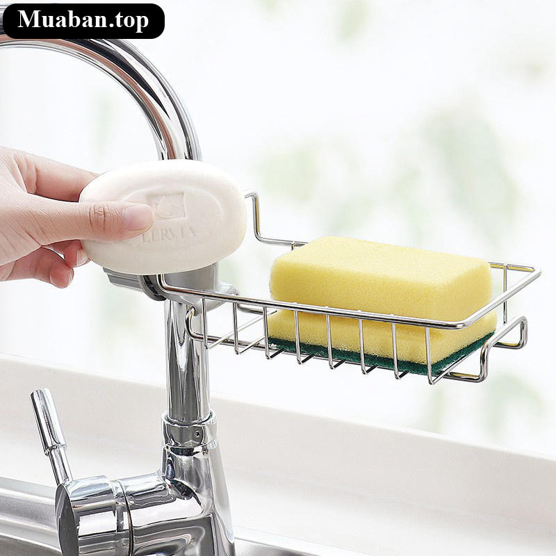 Kệ để đồ rửa chén gắn vòi nước để xà bông 2