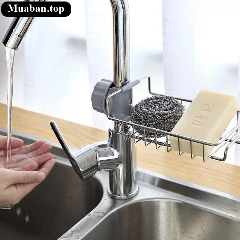 Kệ để đồ rửa chén gắn vòi nước để xà bông 3
