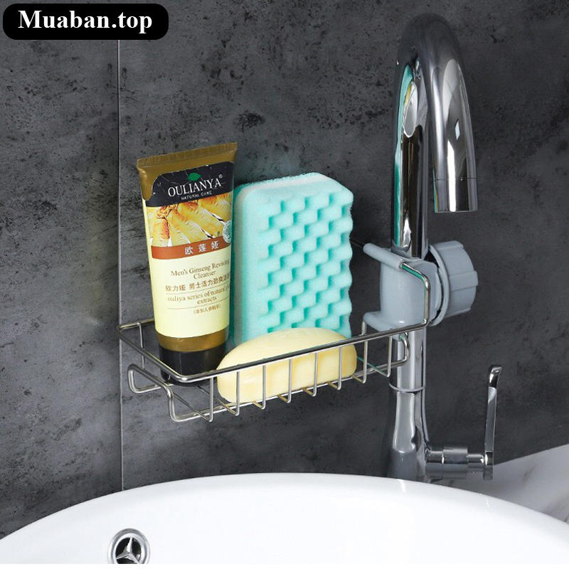 Kệ để đồ rửa chén gắn vòi nước để xà bông 4