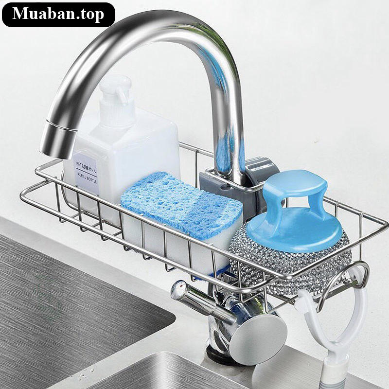 Kệ để đồ rửa chén gắn vòi nước để xà bông 5