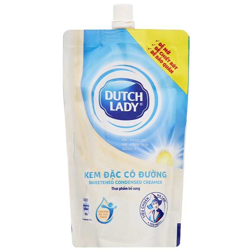 Kem đặc có đường Dutch Lady xanh biển túi 280g Kem đặc có đường Dutch Lady xanh biển túi 280g