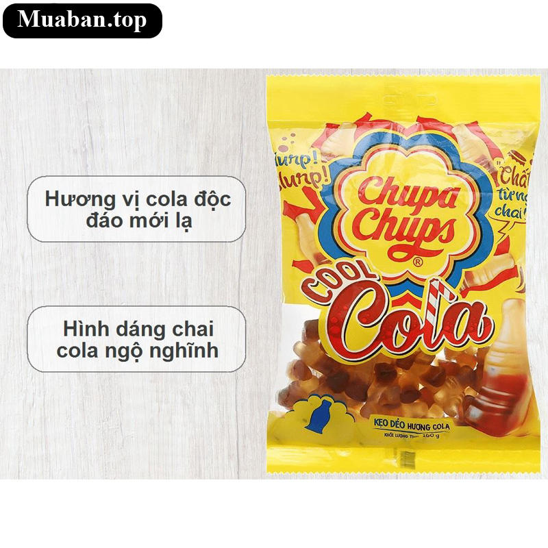 Kẹo dẻo Chupa Chups Cool Cola gói 160g 6