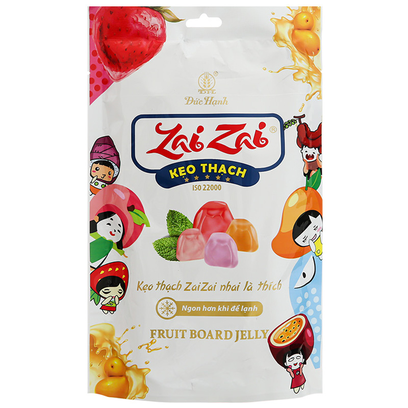 Kẹo thạch Zai Zai thanh dài Đức Hạnh gói 320g Kẹo thạch Zai Zai thanh dài Đức Hạnh gói 320g