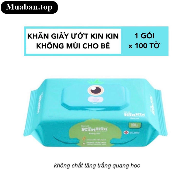Khăn ướt KinKin không mùi gói 100 miếng 7