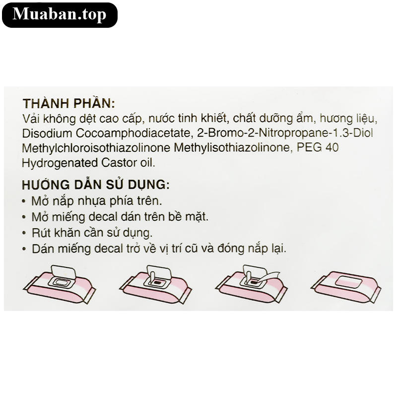 Khăn ướt Yuniku hương hoa gói 90 miếng 5