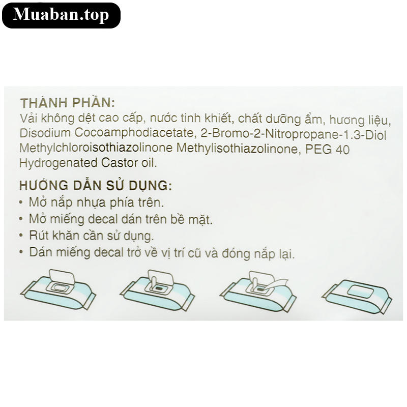 Khăn ướt Yuniku hương hoa nhài gói 90 miếng 5
