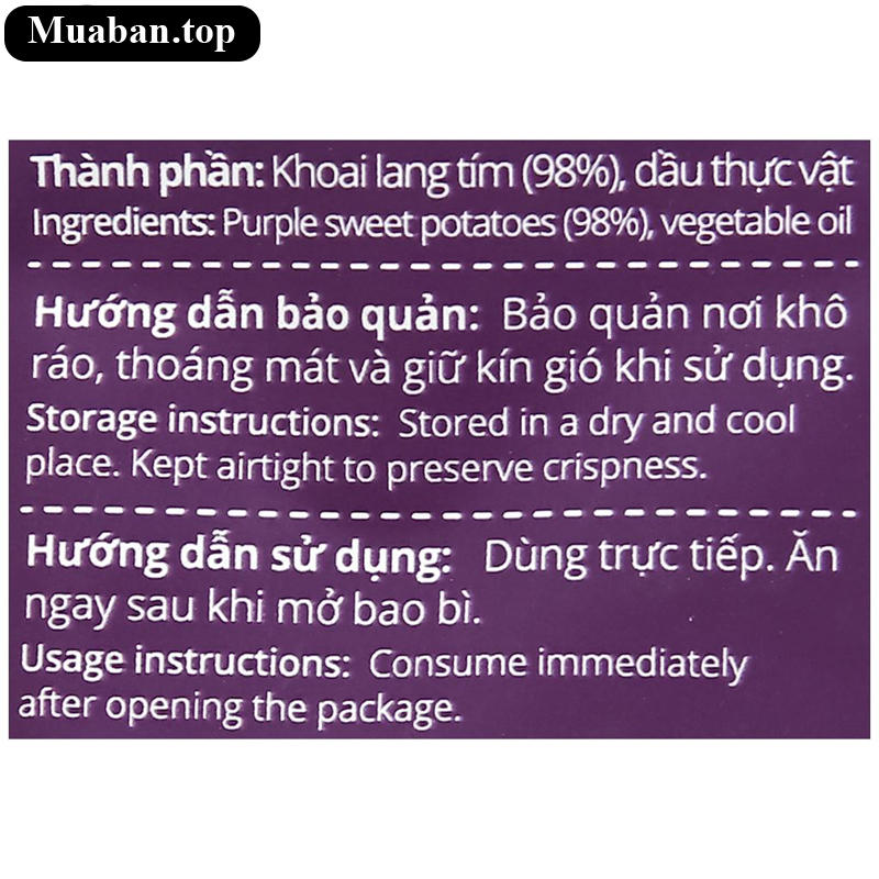 Khoai lang tím sấy Rộp Rộp gói 100g 3
