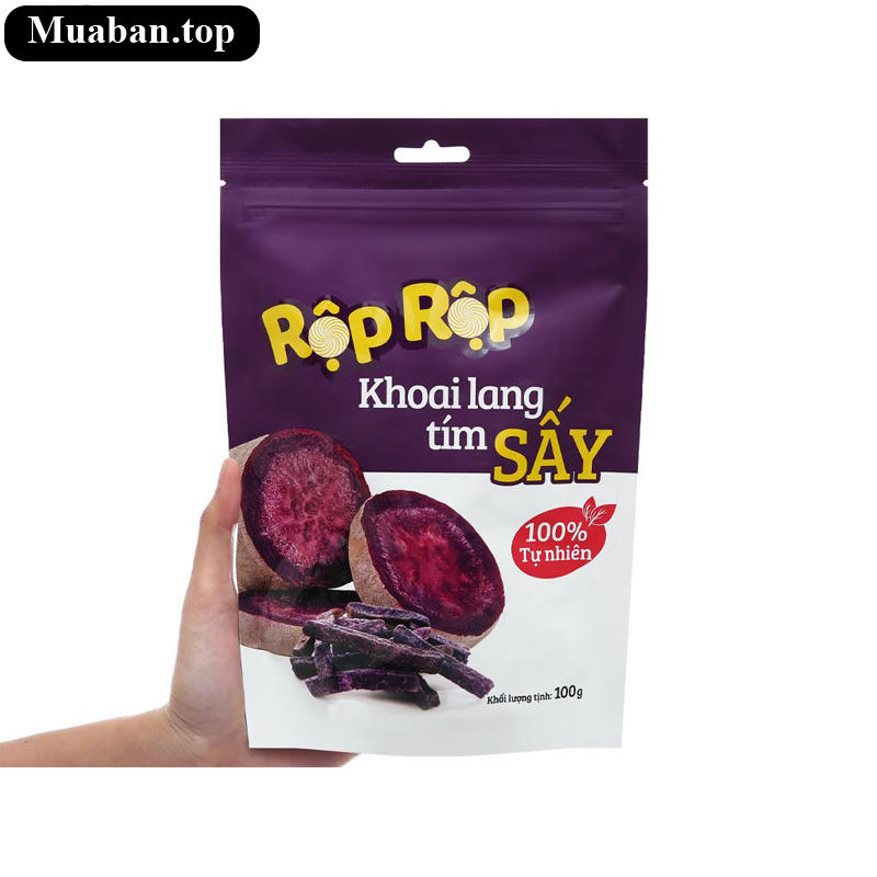 Khoai lang tím sấy Rộp Rộp gói 100g 5