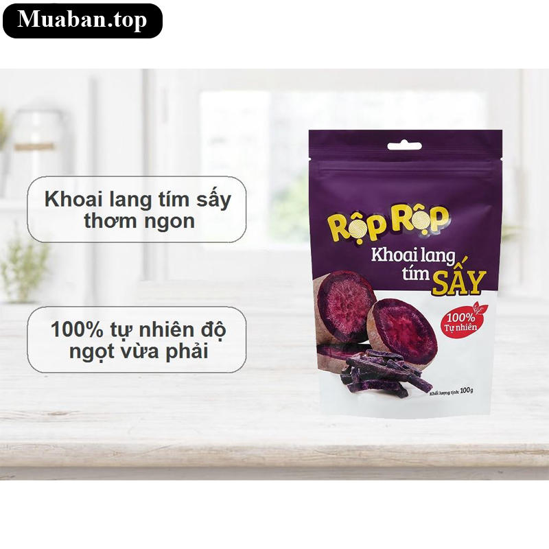 Khoai lang tím sấy Rộp Rộp gói 100g 7