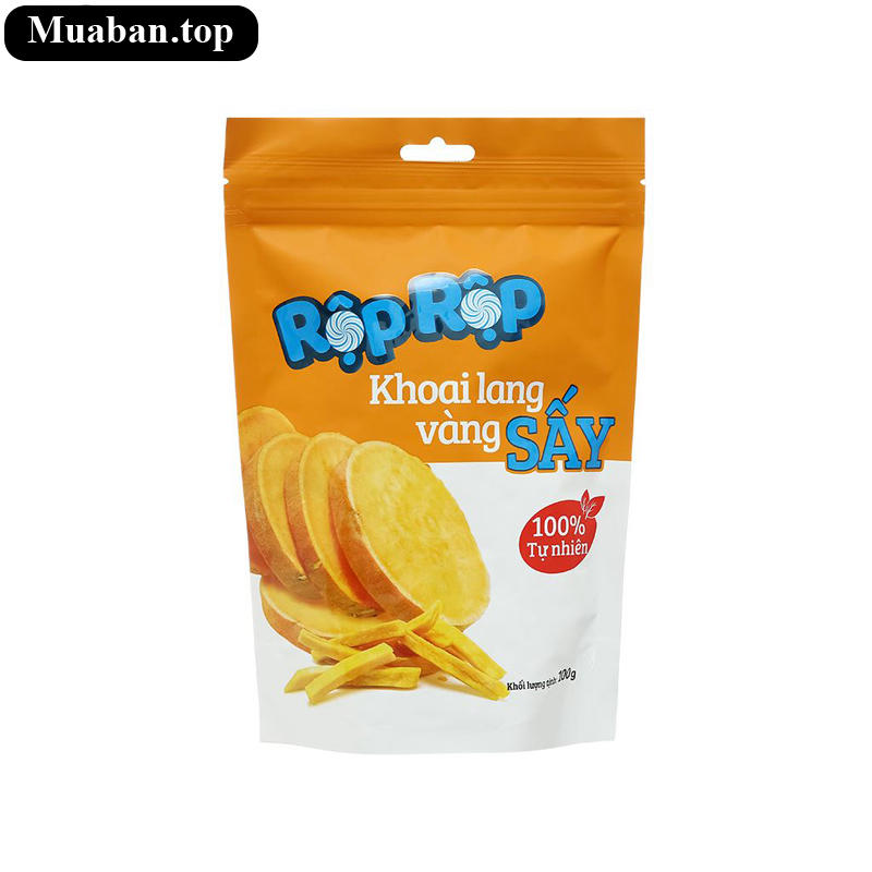 Khoai lang vàng sấy Rộp Rộp gói 100g Khoai lang vàng sấy Rộp Rộp gói 100g