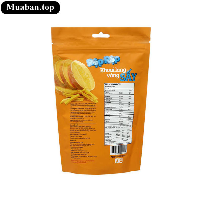 Khoai lang vàng sấy Rộp Rộp gói 100g 2
