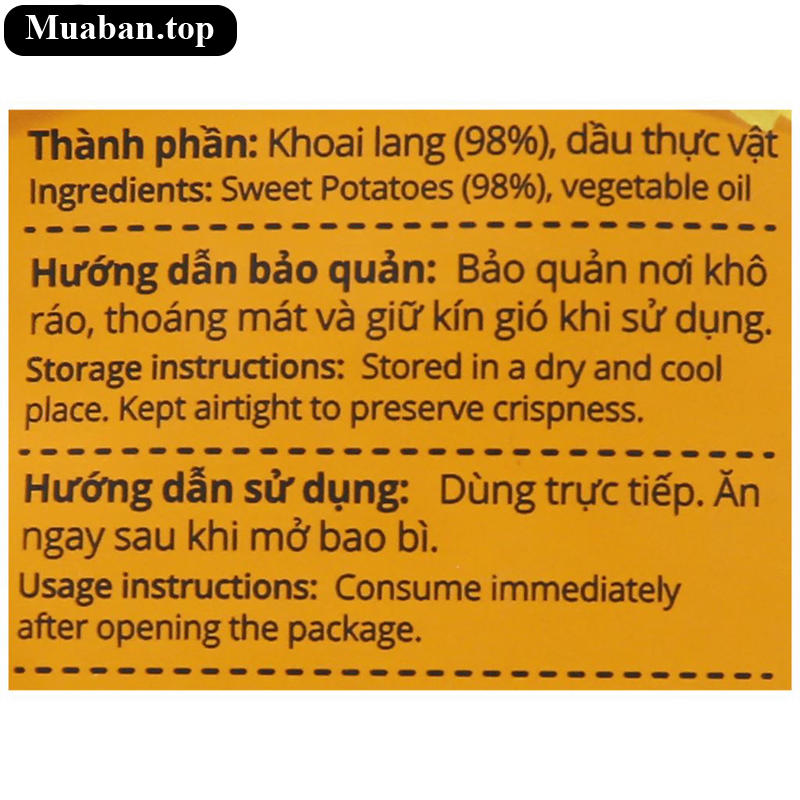 Khoai lang vàng sấy Rộp Rộp gói 100g 3