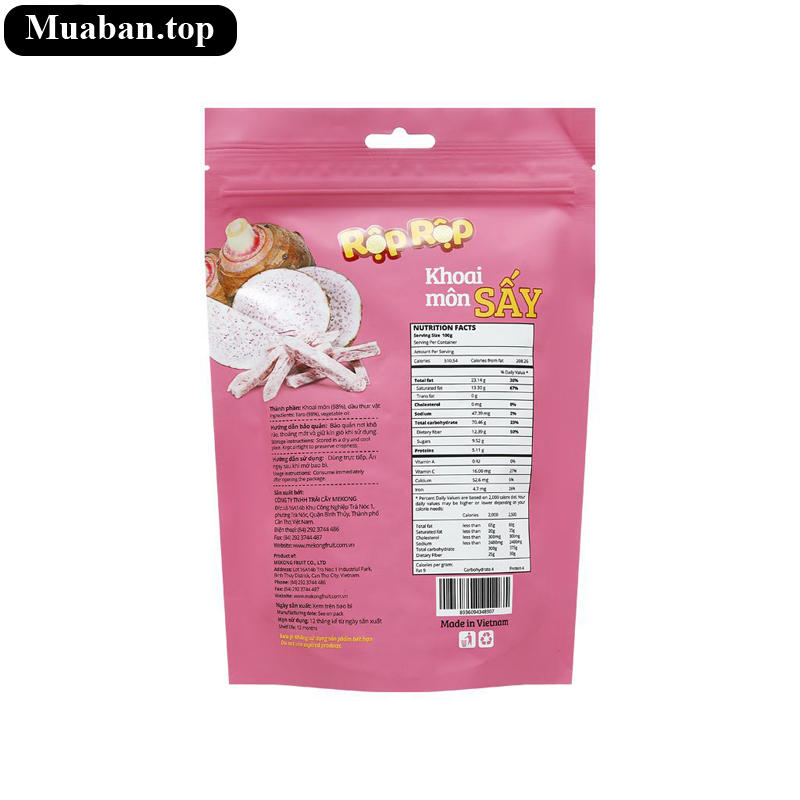 Khoai môn sấy Rộp Rộp gói 100g 2