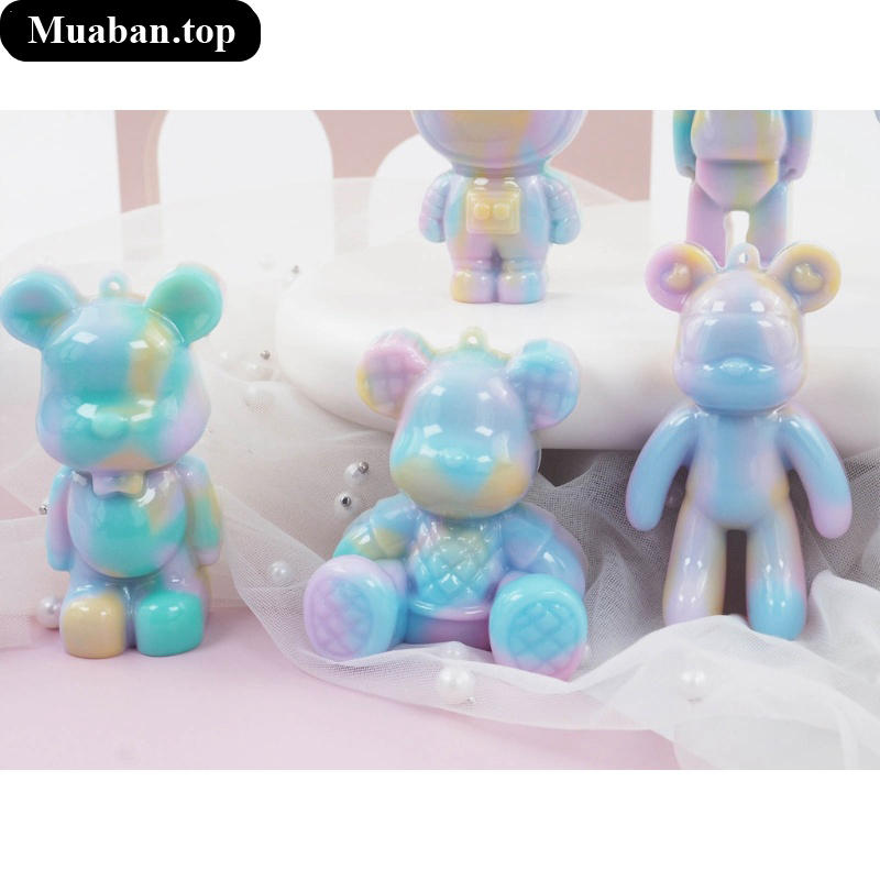 Khuôn Đổ Silicone Làm Móc Khóa Gấu Phi Hành Gia 5