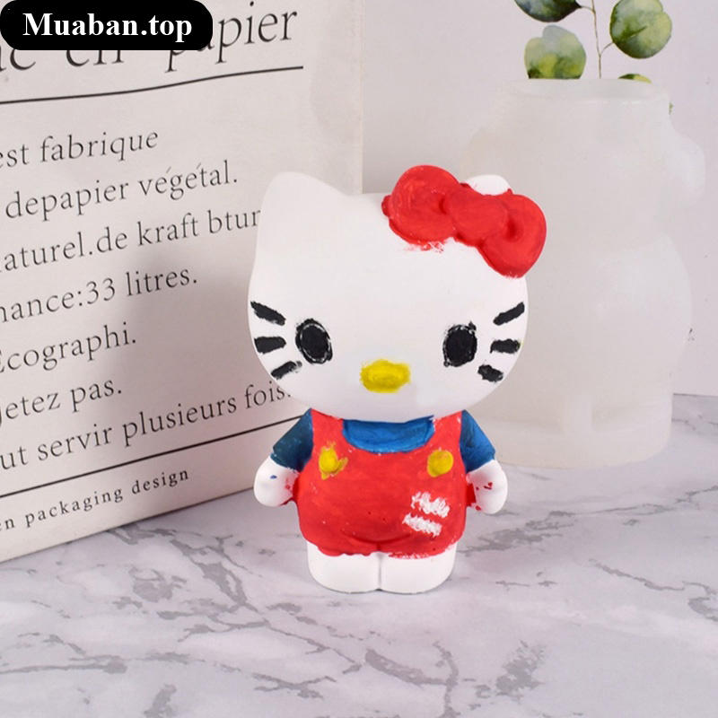 Khuôn Silicone tạo hình mèo kitty và voi hoạt hình 7