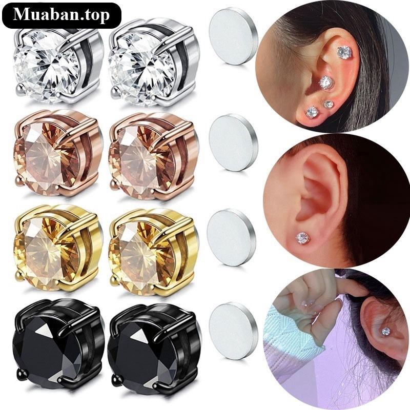 Khuyên tai kẹp đính đá không cần xỏ lổ Khuyên tai kẹp đính đá không cần xỏ lổ