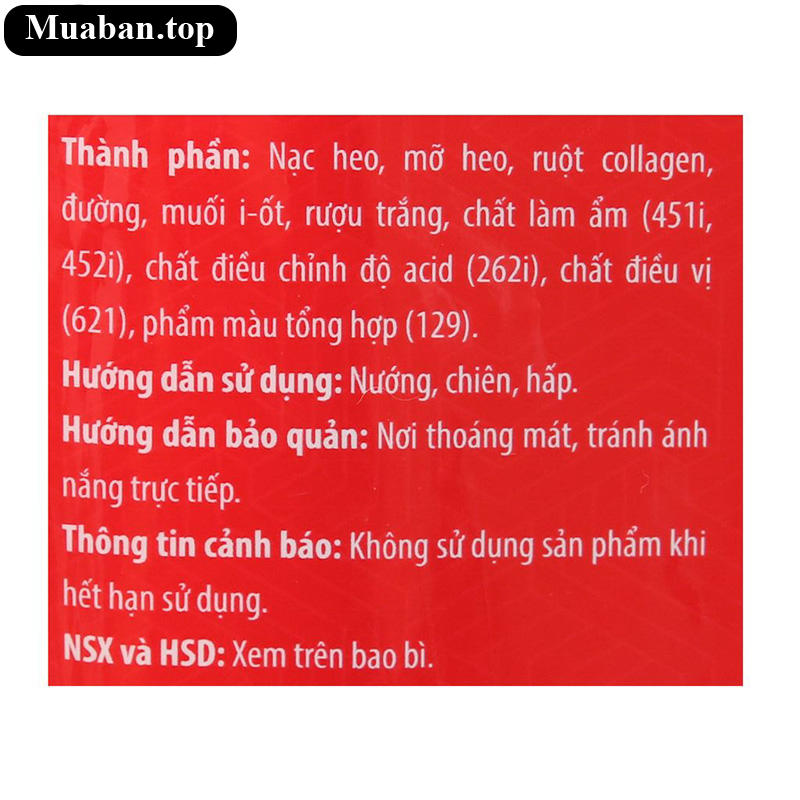 Lạp xưởng heo Vissan gói 200g 3